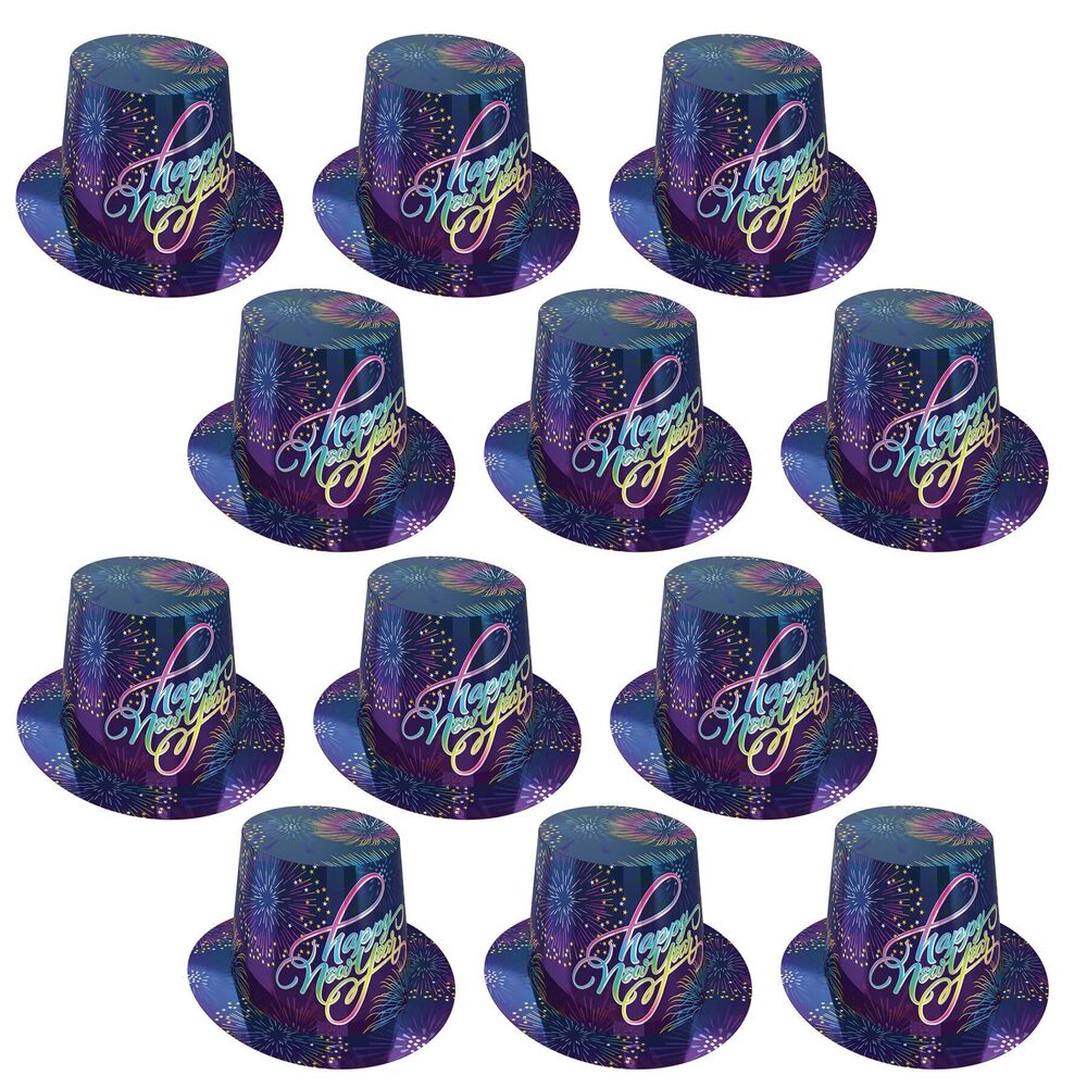 2693 12 Piece Celebration New Year's Hats NYE Party Supply Favors, One